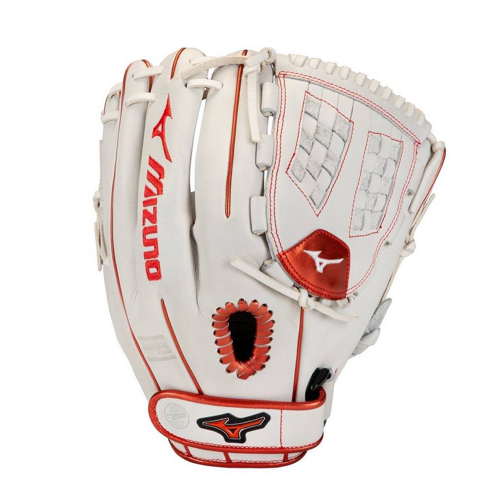 Mizuno MVP Prime SE Fastpitch 12" - Bayan Eldiven - Beyaz/Kırmızı Türkiye (EQZWVF-947)